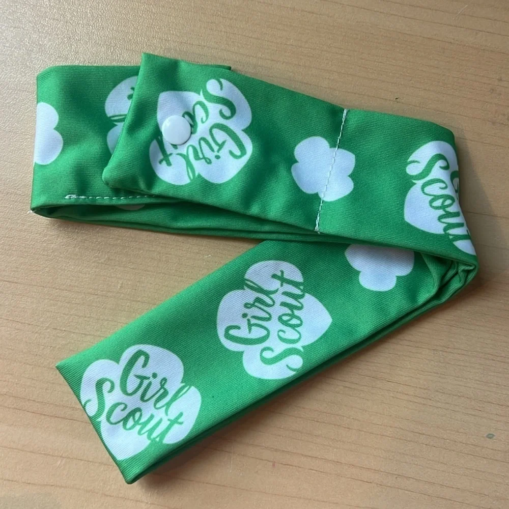 Girl Scouts green ribbon hair bow lot